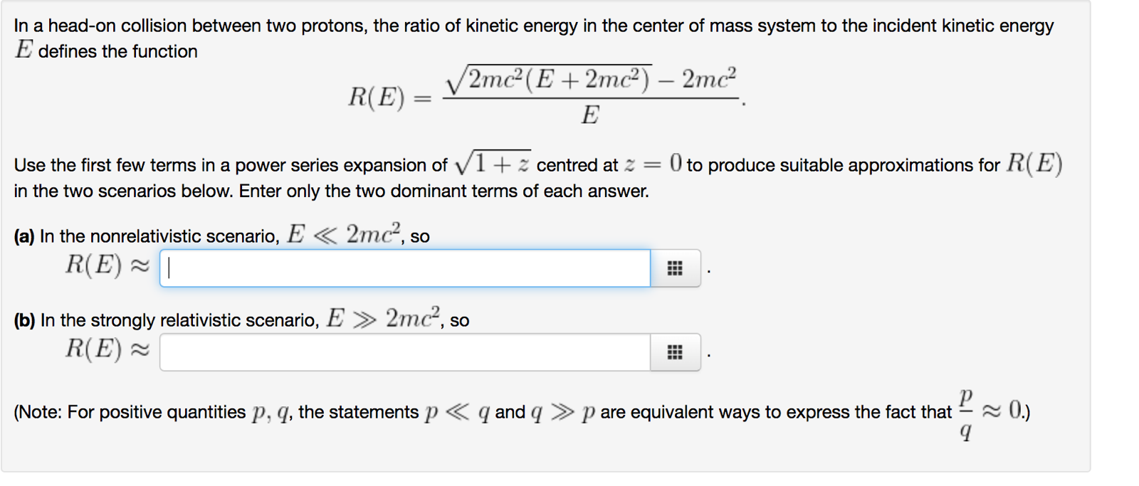 Solved In a head-on collision between two protons, the ratio | Chegg.com