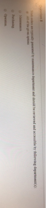 Solved Question 7 is responsible for developing the craft | Chegg.com