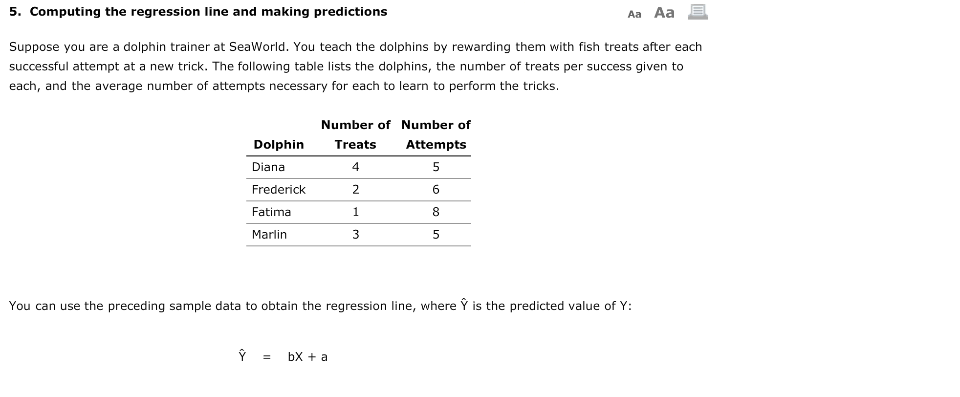 Solved 5 Computing The Regression Line And Making Chegg