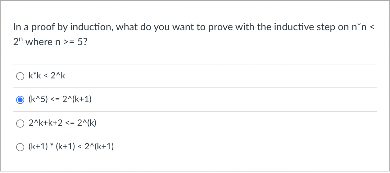 Solved In A Proof By Induction, What Do You Want To Prove | Chegg.com