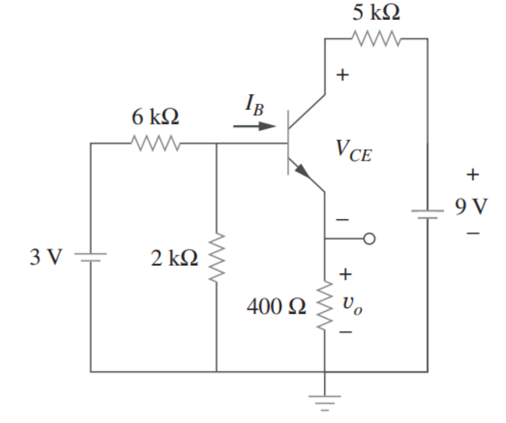 Solved For The Given Transistor Circuit Below, Suppose 𝜷 = | Chegg.com