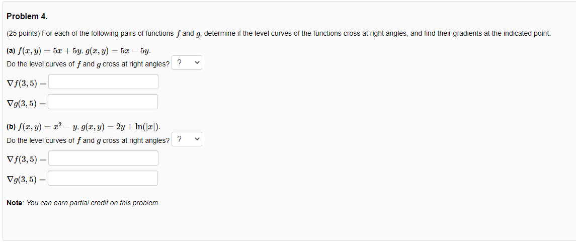 Solved Problem 4. (25 points) For each of the following | Chegg.com