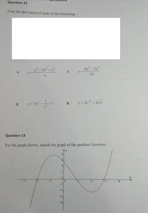 Solved Question 12 Find The Derivative Of Each Of The Fol Chegg Com