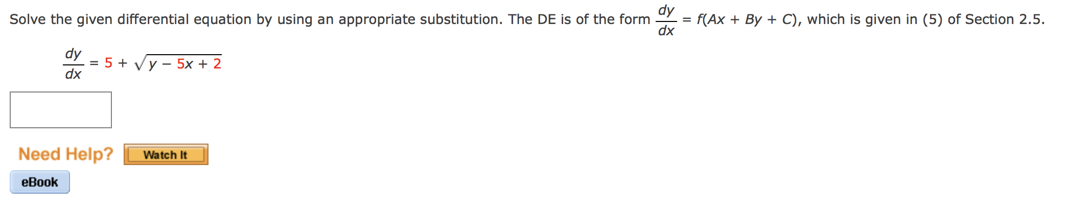 Solved dy Solve the given differential equation by using an | Chegg.com