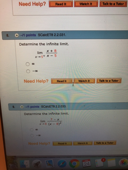 Solved Need Help? Read It Watch It Talk to a Tutor 8. (+)-11 | Chegg.com