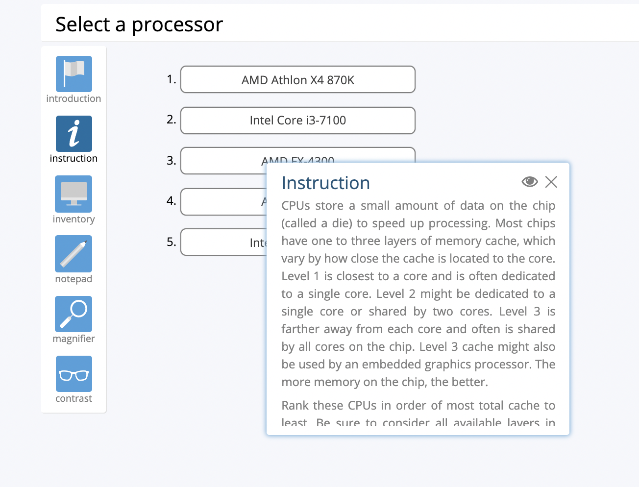 Select a processor 1. AMD Athlon X4 870K introduction Chegg