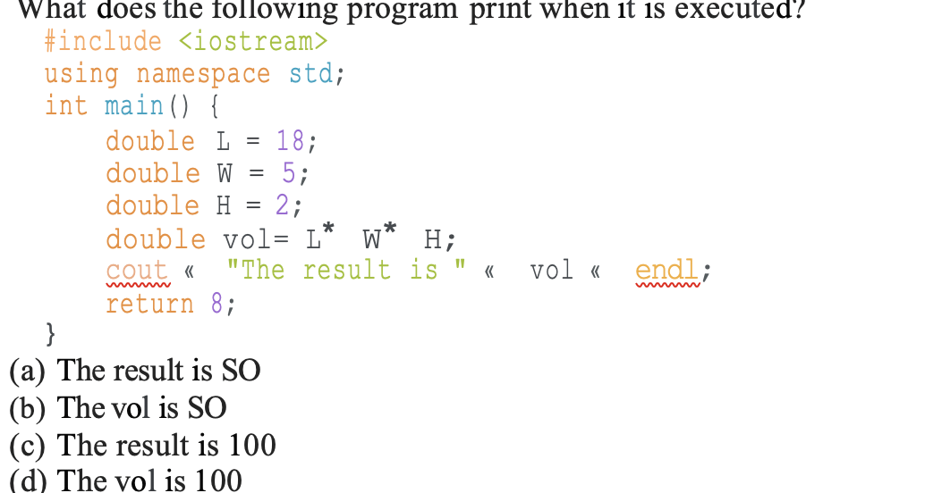 Solved = * = What Does The Following Program Print When It | Chegg.com