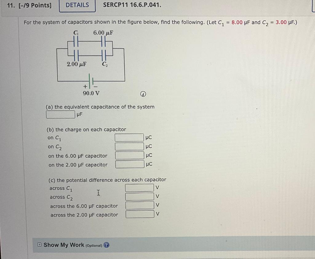 Solved The System Of Capacitors Shown In The Figure Below, | Chegg.com