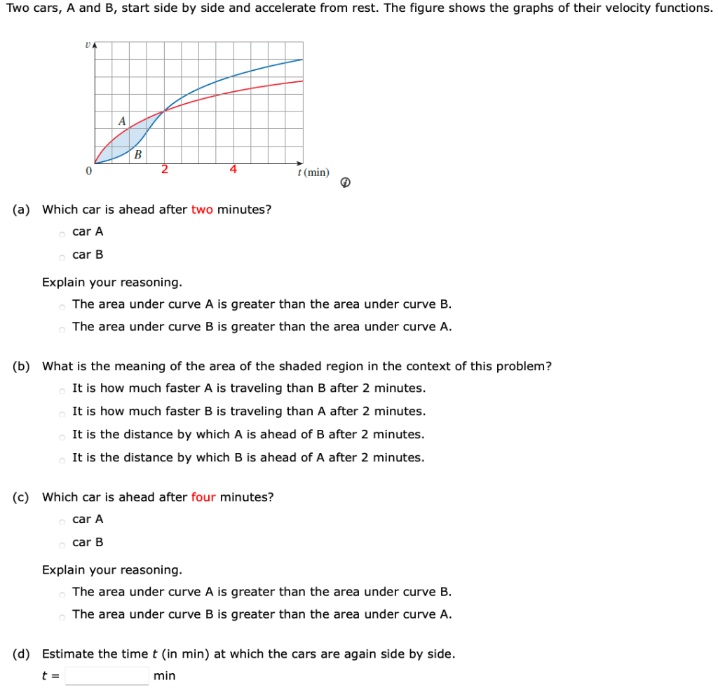 Solved Two Cars, A And B, Start Side By Side And Accelerate | Chegg.com