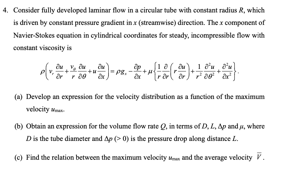 solved-consider-fully-developed-laminar-flow-in-a-circular-chegg