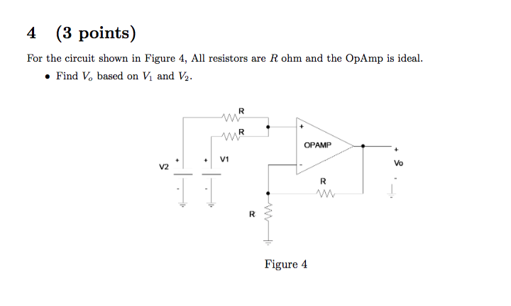 Solved 4 (3 points) For the circuit shown in Figure 4, All | Chegg.com