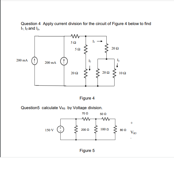Solved Question 4 Apply current division for the circuit of | Chegg.com