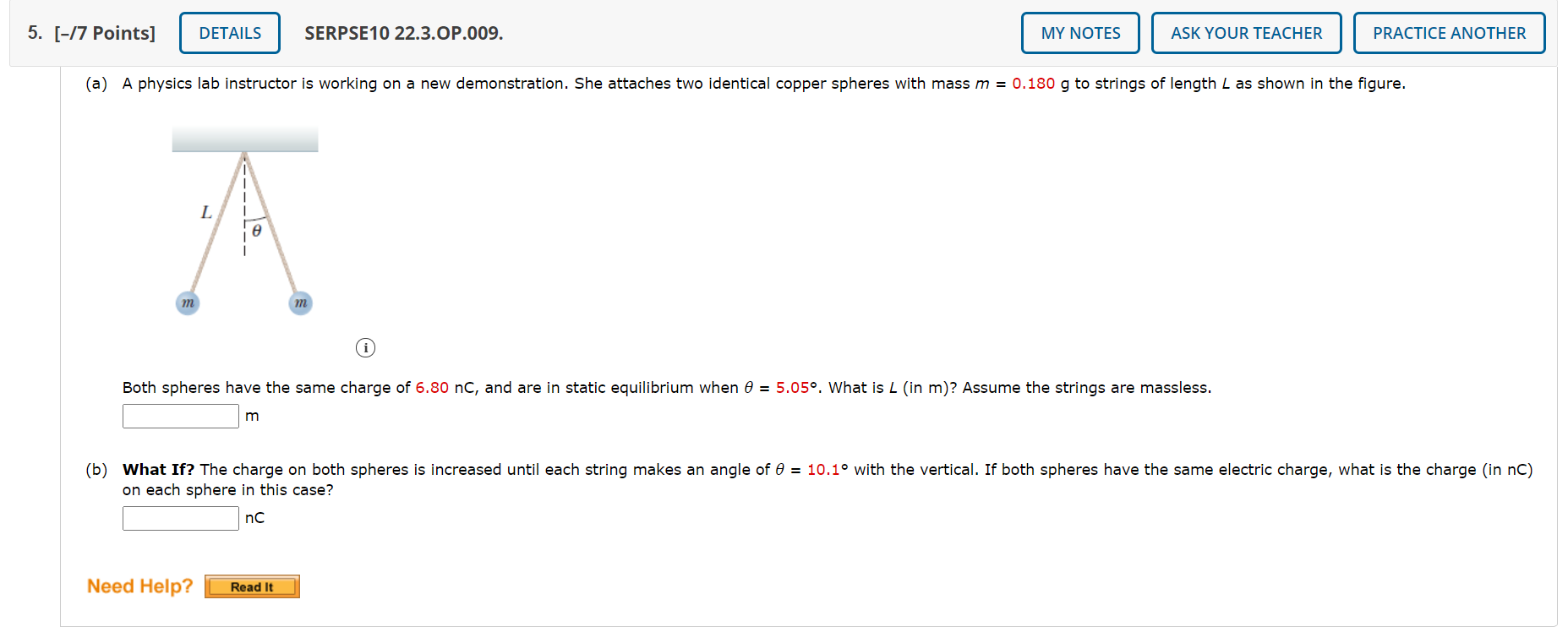 Solved 5. [-17 Points] DETAILS SERPSE10 22.3.OP.009. MY | Chegg.com