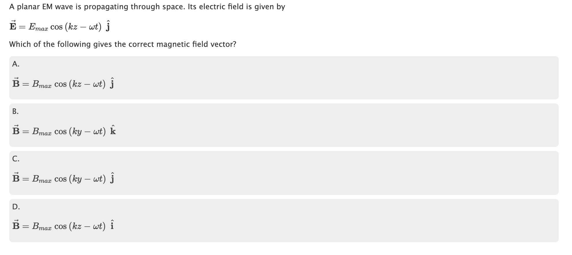 Solved A Planar Em Wave Is Propagating Through Space Its Chegg Com