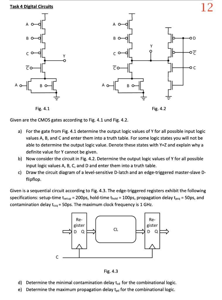 Solved Task 4 Digital Circuits AH BO Fig. 4.1 Fig. 4.2 Given | Chegg.com