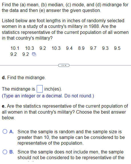 Solved Find The (a) Mean, (b) Median, (c) Mode, And (d) | Chegg.com