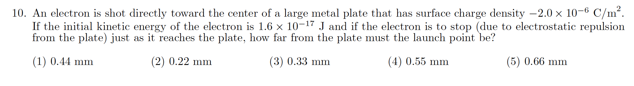 Solved 10. An electron is shot directly toward the center of | Chegg.com