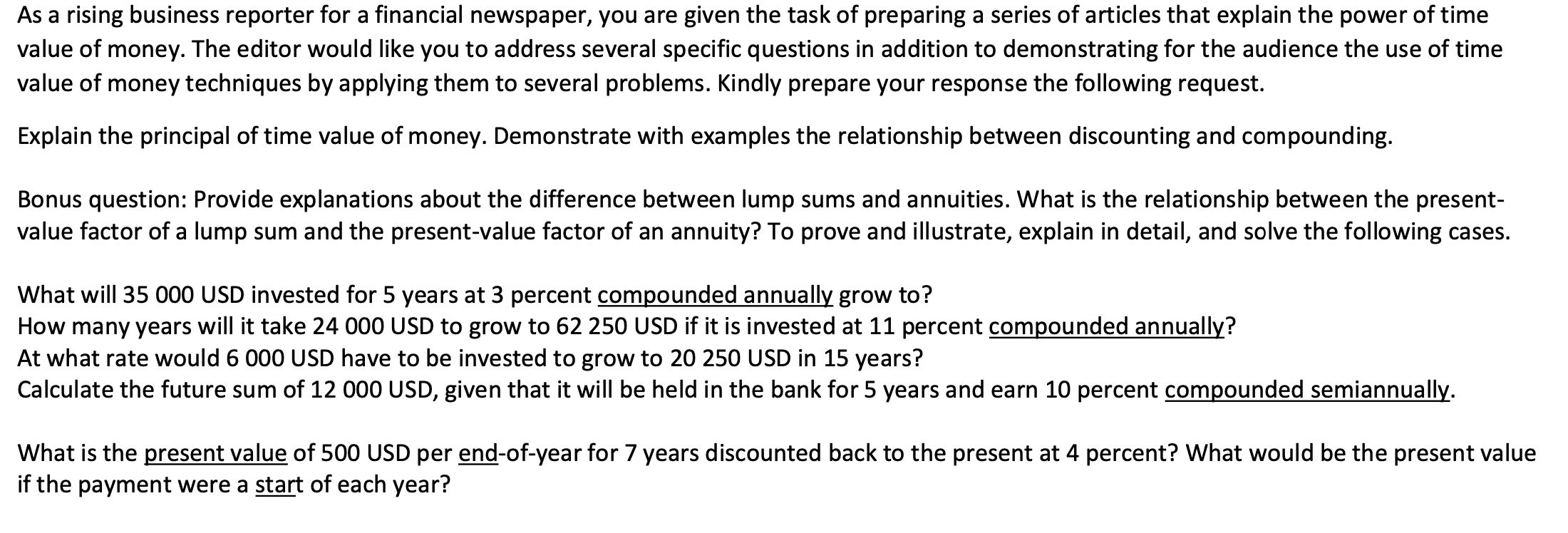 Solved QUESTIONS ABOUTDISCOUNTED PRESENT VALUE AND FUTURE | Chegg.com
