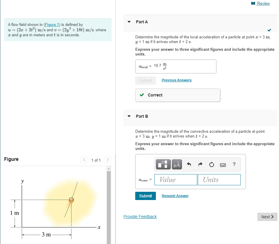 Solved Review Part A A flow field shown in (Figure 1) is | Chegg.com