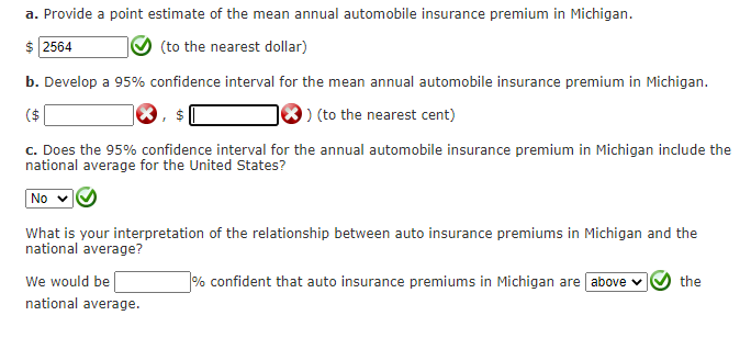 Solved A. Provide A Point Estimate Of The Mean Annual | Chegg.com