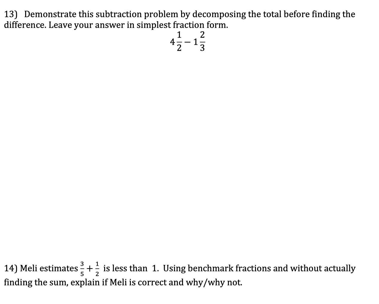 Solved 13) Demonstrate this subtraction problem by | Chegg.com