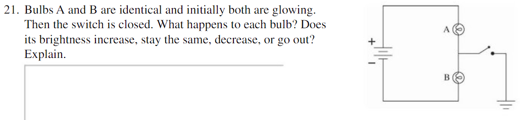 Solved 21. Bulbs A And B Are Identical And Initially Both | Chegg.com