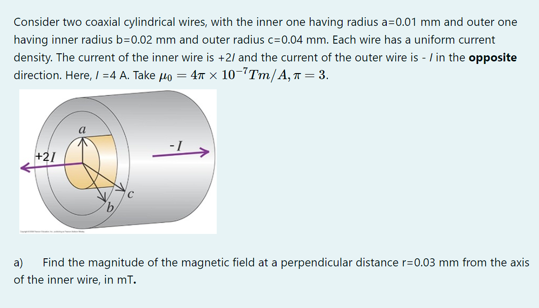 Solved b) Find the magnitude of the magnetic field at a | Chegg.com
