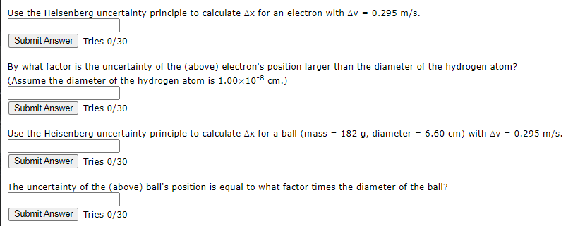 Solved Use The Heisenberg Uncertainty Principle To Calculate | Chegg.com