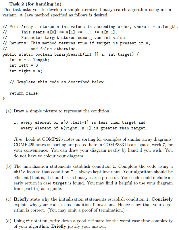 Solved task 2 for handing in this task asks you to develop chegg
