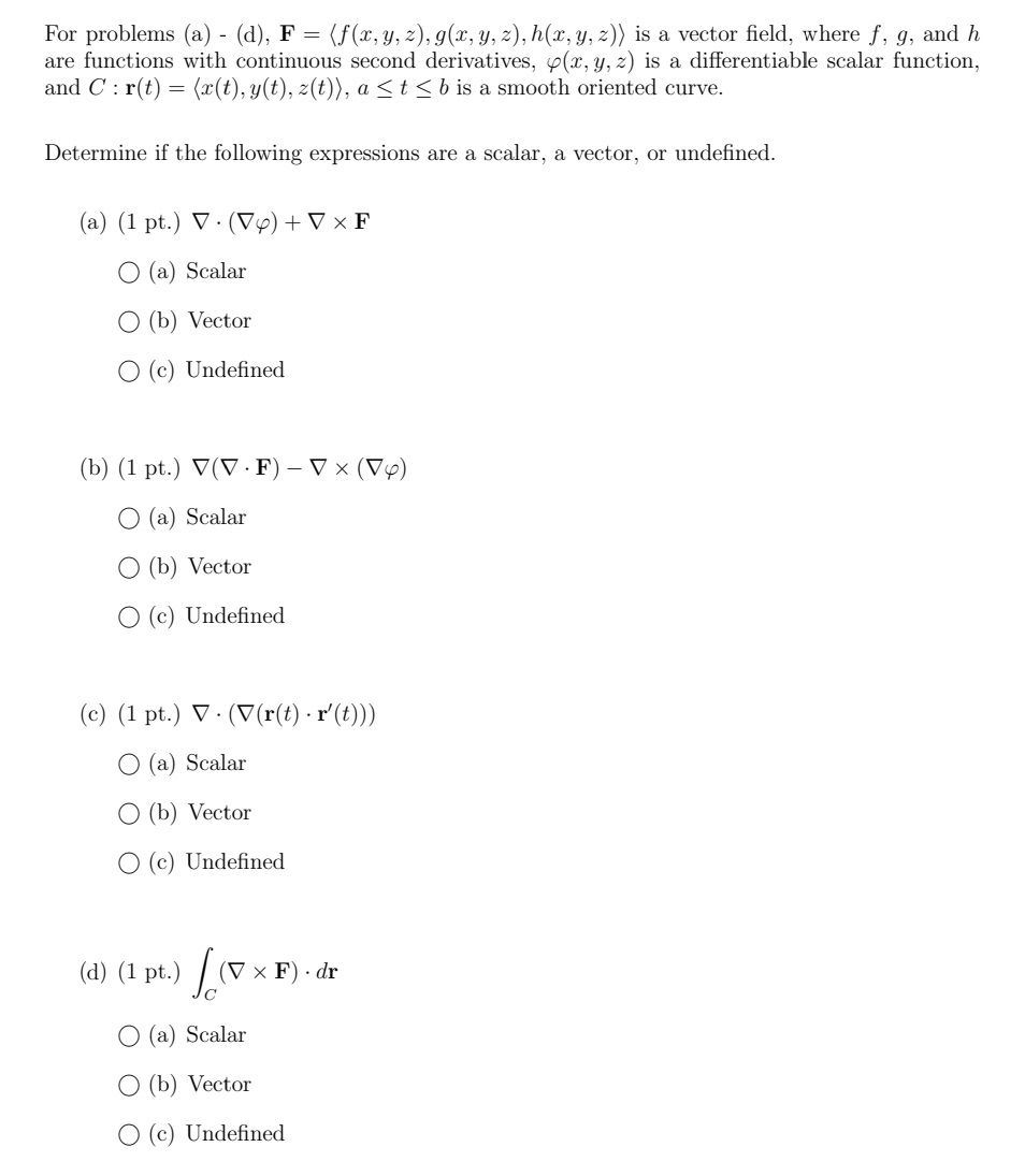 Solved For Problems A D F F Y Z G X Y Z Chegg Com