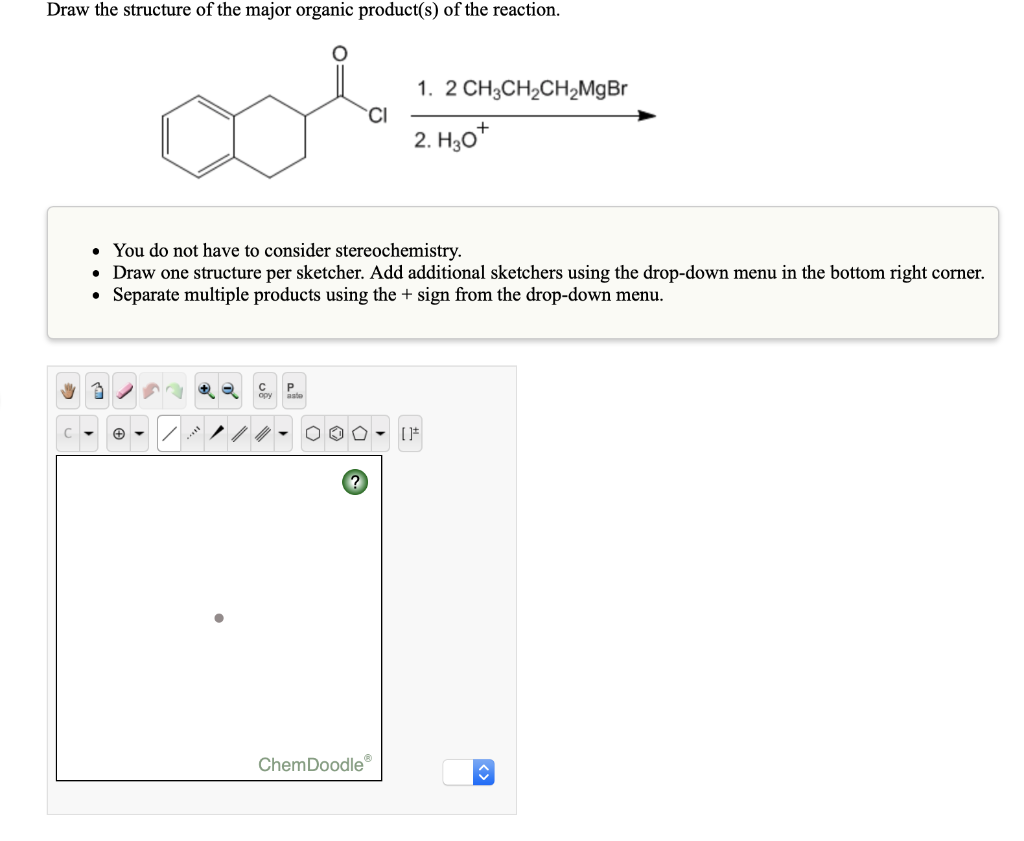 Solved Draw The Structure Of The Major Organic Product(s) Of | Chegg.com