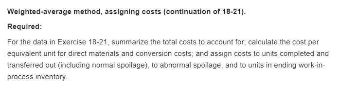 Solved Weighted average method, assigning costs | Chegg.com