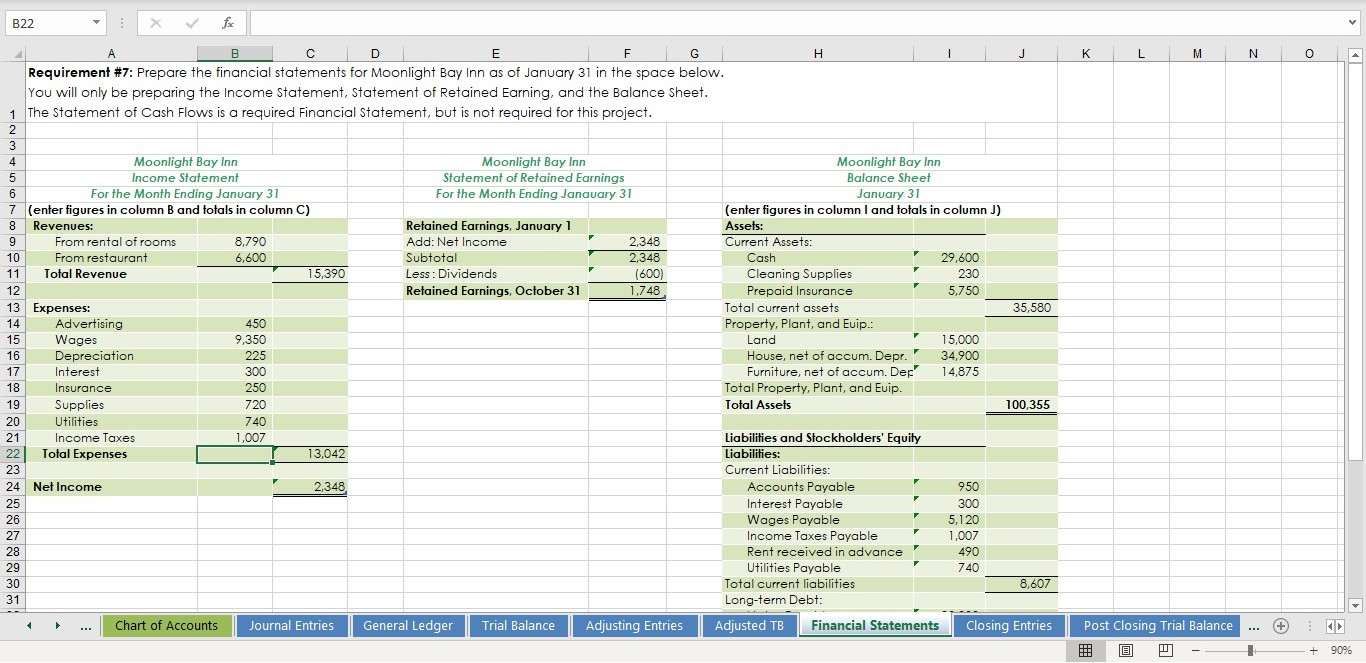 Solved Course Project #1 Overview The Accounting Cycle | Chegg.com