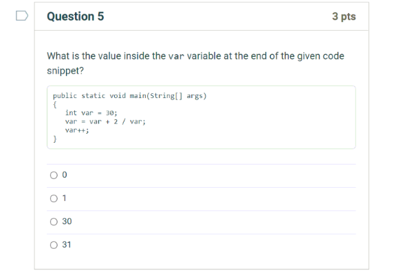 Solved Question 1 3 pts Which of the following are Java | Chegg.com