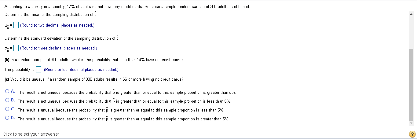 Solved According To A Survey In A Country, 17% Of Adults Do | Chegg.com