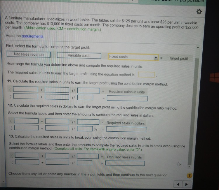 Solved A furniture manufacturer specializes in wood tables.