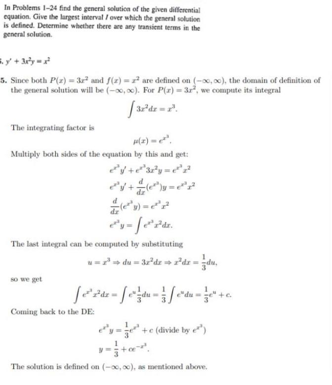 Solved In Problems 1-24 Find The General Solution Of The 