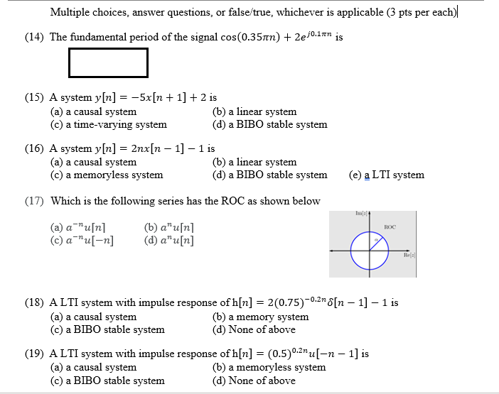 Solved Multiple Choices Answer Questions Or False True Chegg Com