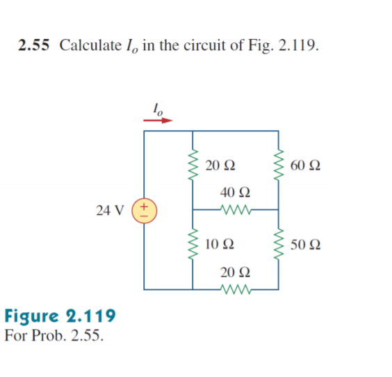 Solved 2.55 Calculate I, in the circuit of Fig. 2.119. ξ 60 | Chegg.com