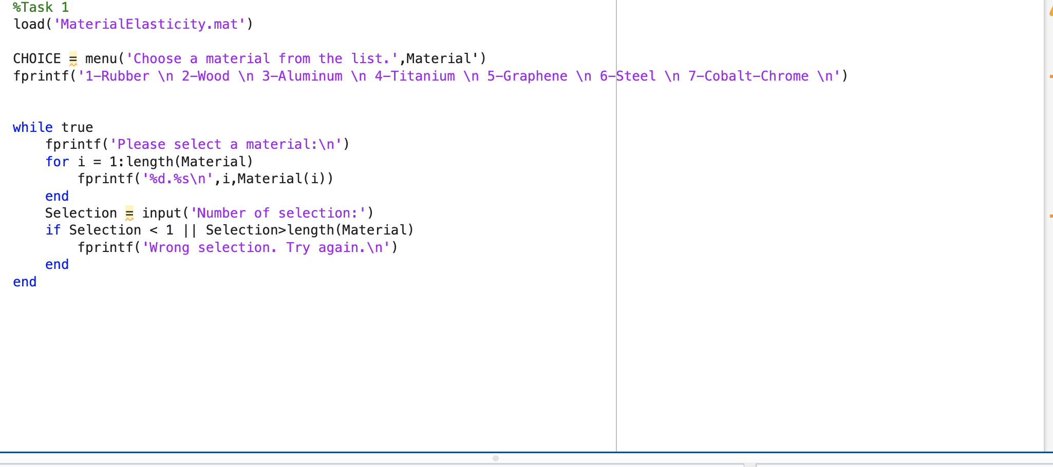 TASK 1: Material selection and data validation (3−5 | Chegg.com