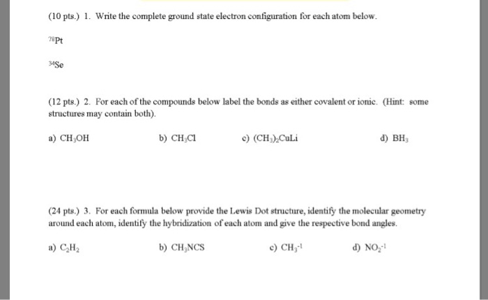Solved Write the complete ground state electron | Chegg.com