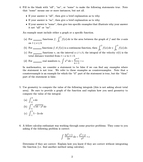 Solved Turn in the following problems: 1. 11 (x) dx = 12 and | Chegg.com