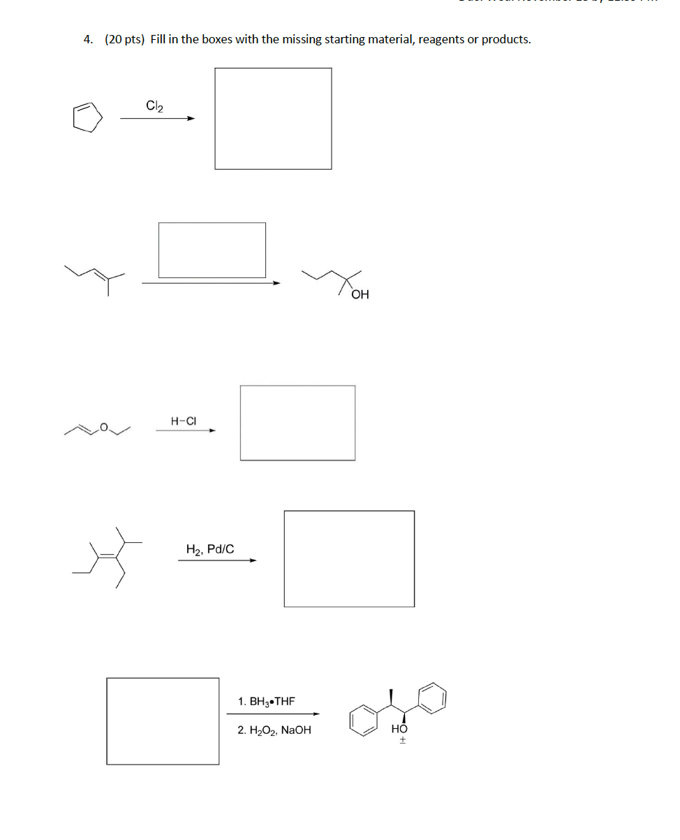 Solved 4. (20 pts) Fill in the boxes with the missing | Chegg.com