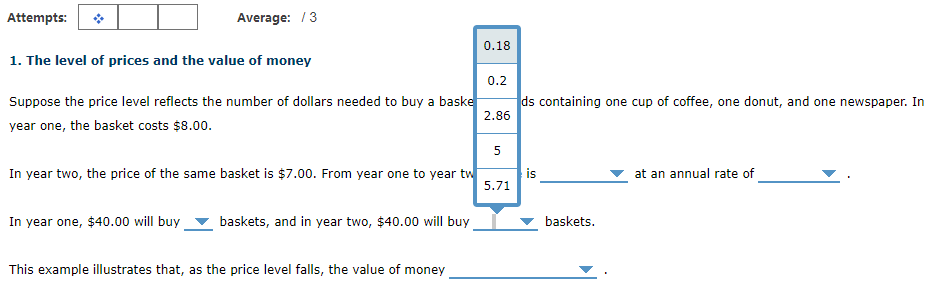 Solved 1. The Level Of Prices And The Value Of Money Suppose | Chegg.com