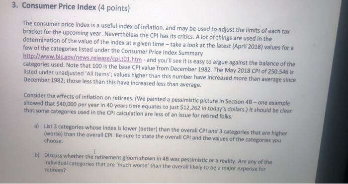3 Consumer Price Index 4 Points The Consumer Price Chegg 3 Consumer Price Index 4 Points The Consumer Price Chegg