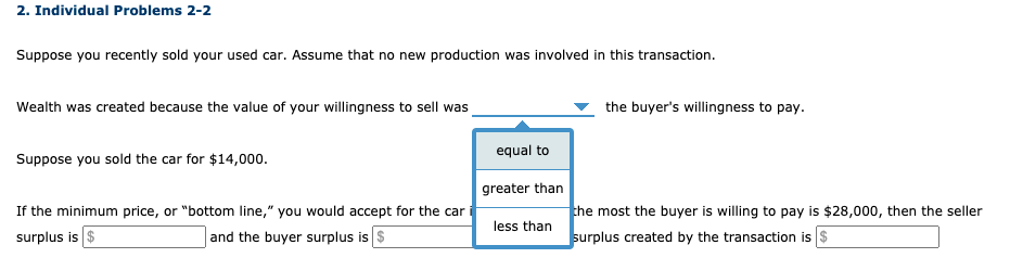 Solved 2. Individual Problems 2-2 Suppose you recently sold | Chegg.com