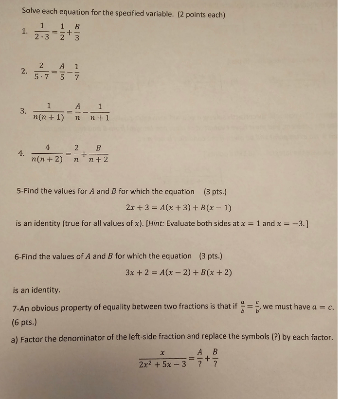 Solved Solve each equation for the specified variable. (2 | Chegg.com