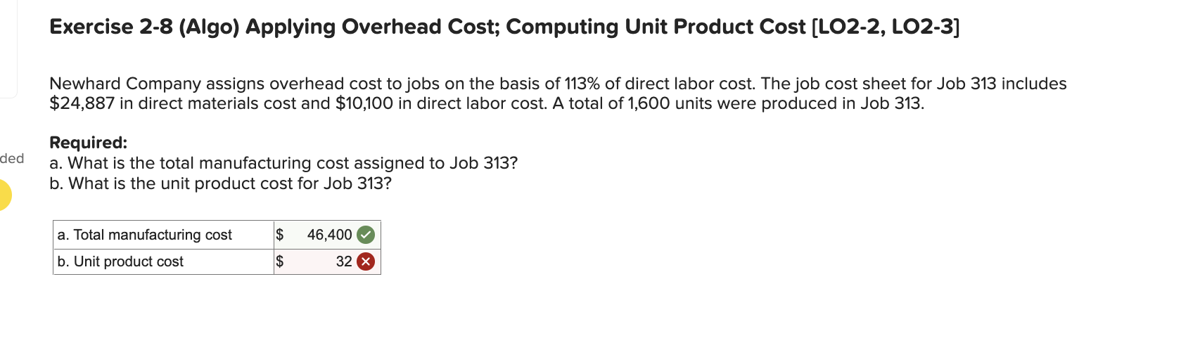 Solved Exercise 2-8 (Algo) Applying Overhead Cost; Computing | Chegg.com