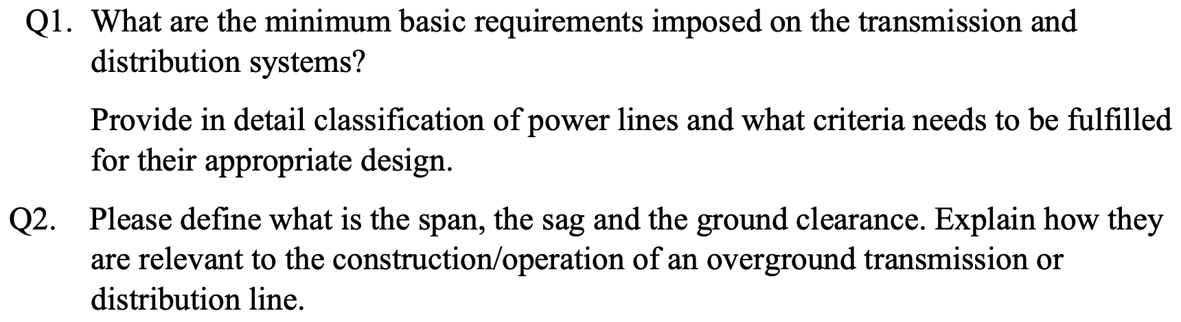 Solved Q1. What Are The Minimum Basic Requirements Imposed | Chegg.com