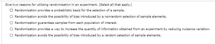 randomization in an experiment is important because it ensures that